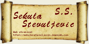 Sekula Stevuljević vizit kartica